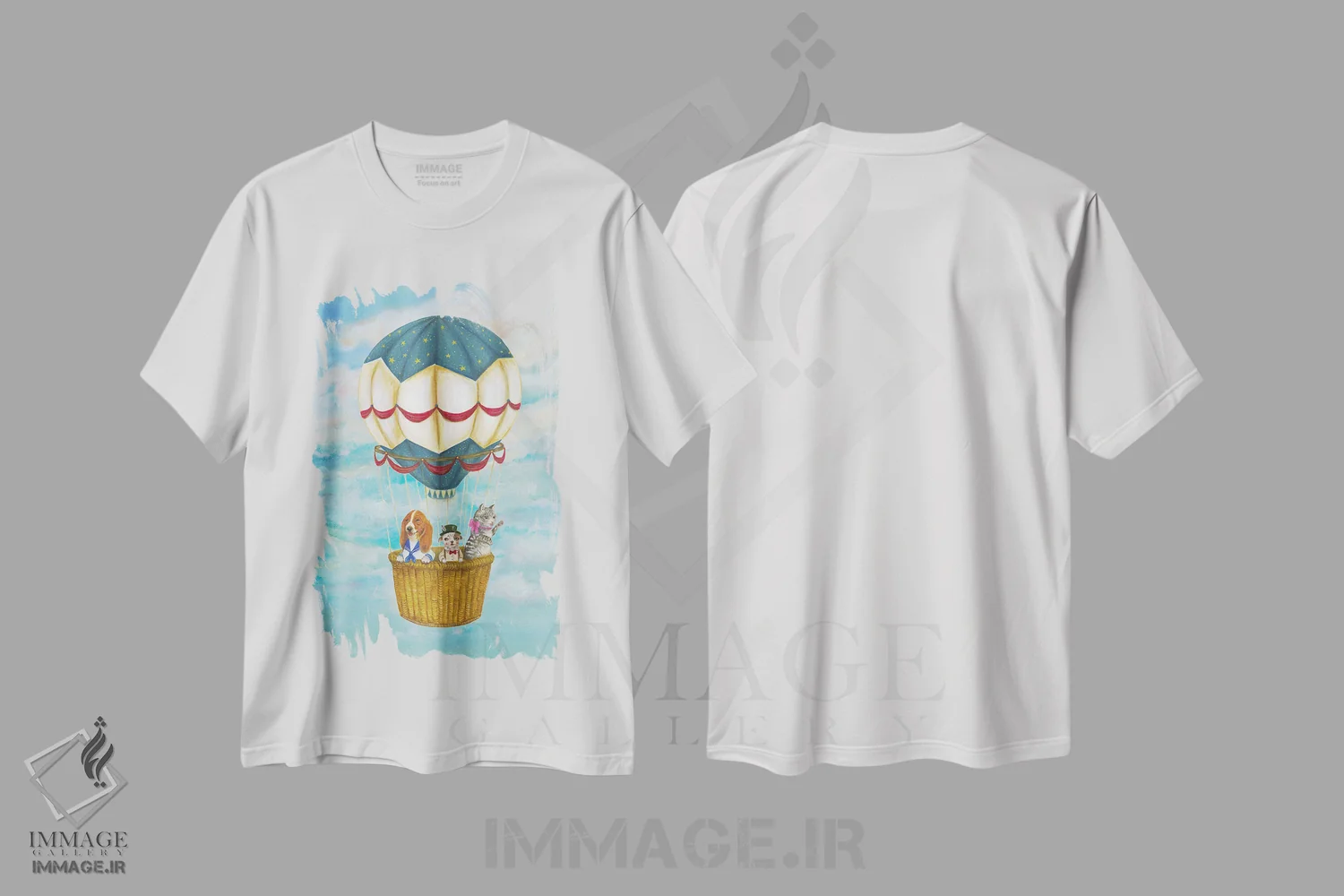 تیشرت سفید طرح دار بالا بالا و به پیش، هنر عامیانه اثر جانا واشتی | immage.ir