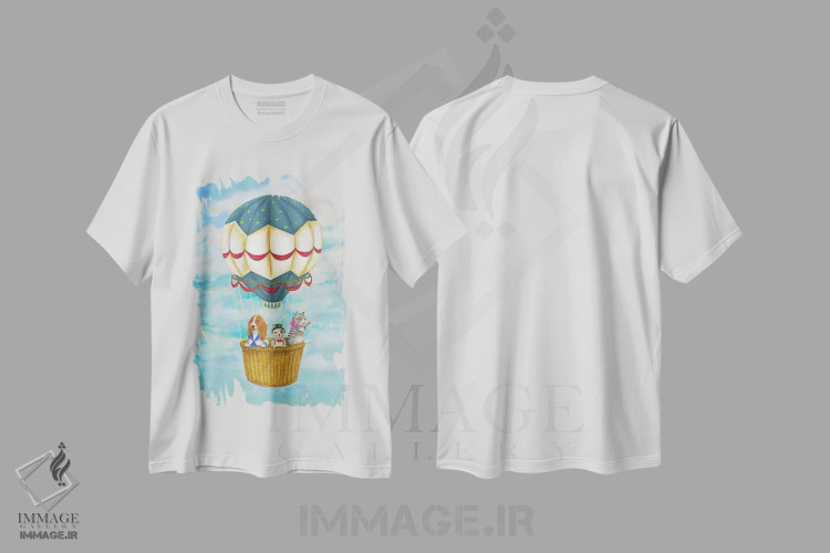 تیشرت سفید طرح دار بالا بالا و به پیش، هنر عامیانه اثر جانا واشتی | immage.ir
