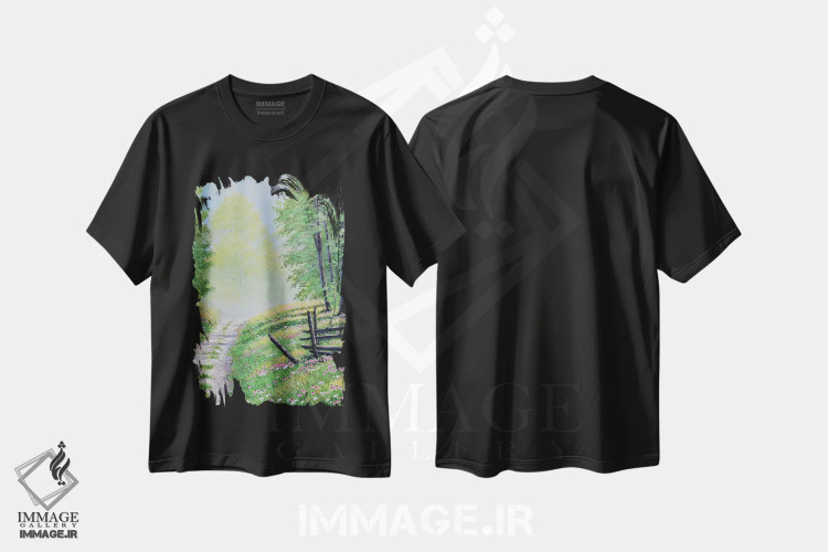 تیشرت مشکی طرح دار در یک صبح تابستانی، دکور کلبه و لژ اثر جیک وندن برینگک | immage.ir