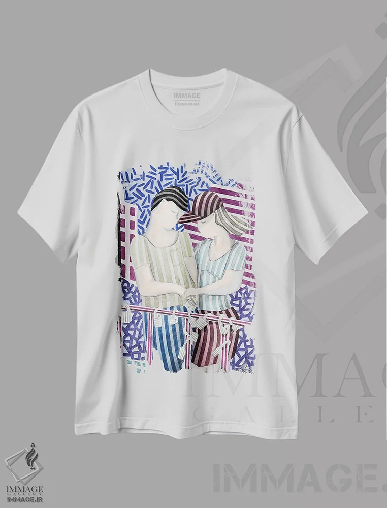تیشرت سفید طرح دار قول ها، دکور معاصر اثر خاویر اورتاس | immage.ir