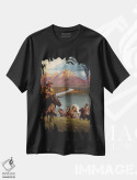 تیشرت مشکی طرح دار گروهان مردان کوهستان، تزئینی اثر جو ولاسکز | immage.ir