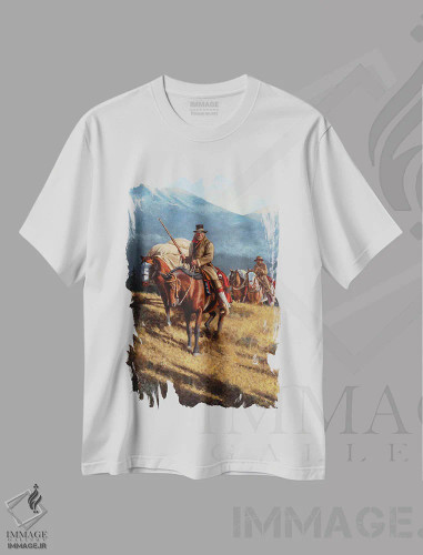 تیشرت سفید طرح دار به سوی اردوگاه زمستانی، تزئینی اثر جو ولاسکز | فروشگاه ایماژ