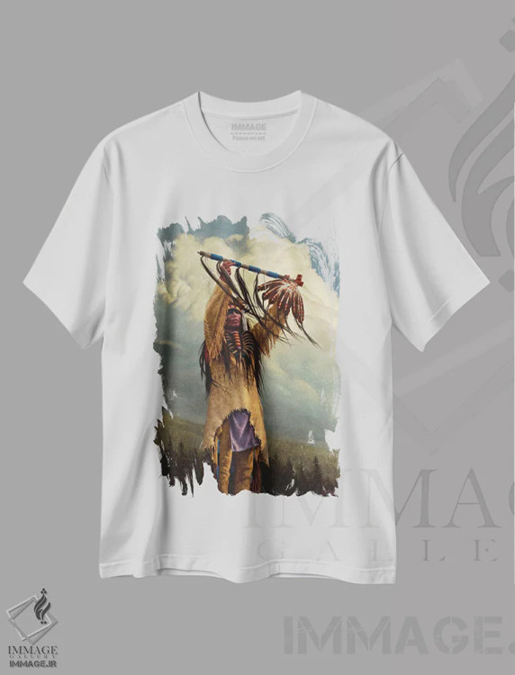 تیشرت سفید طرح دار نگهبان پایپ مقدس، تزئینی اثر جو ولاسکز | فروشگاه ایماژ