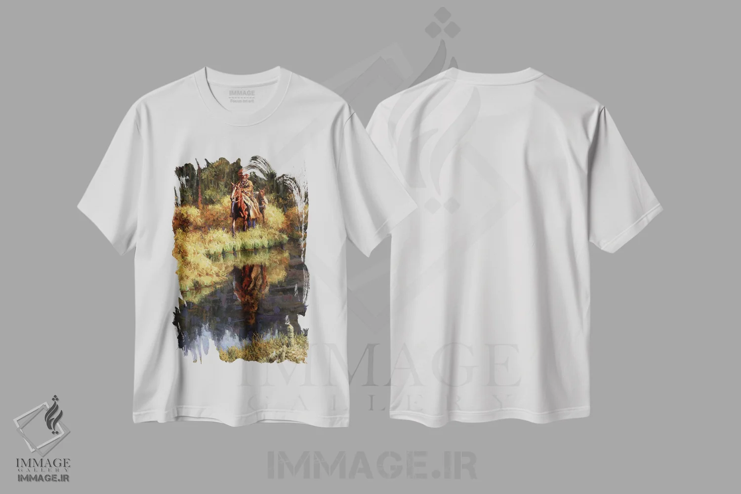 تیشرت سفید طرح دار قلمرو اصلی، دکور کلبه و لژ اثر جو ولاسکز | فروشگاه ایماژ