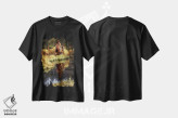 تیشرت مشکی طرح دار قلمرو اصلی، دکور کلبه و لژ اثر جو ولاسکز | immage.ir