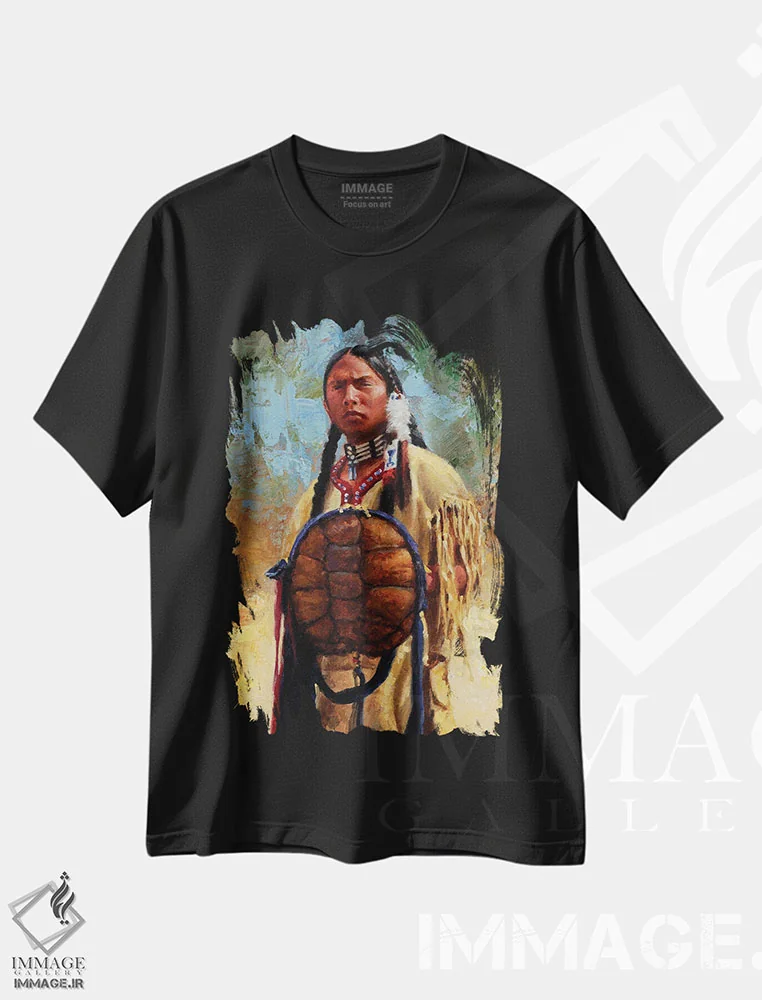 تیشرت مشکی طرح دار سپر روح لاک پشت، تزئینی اثر جو ولاسکز | فروشگاه ایماژ