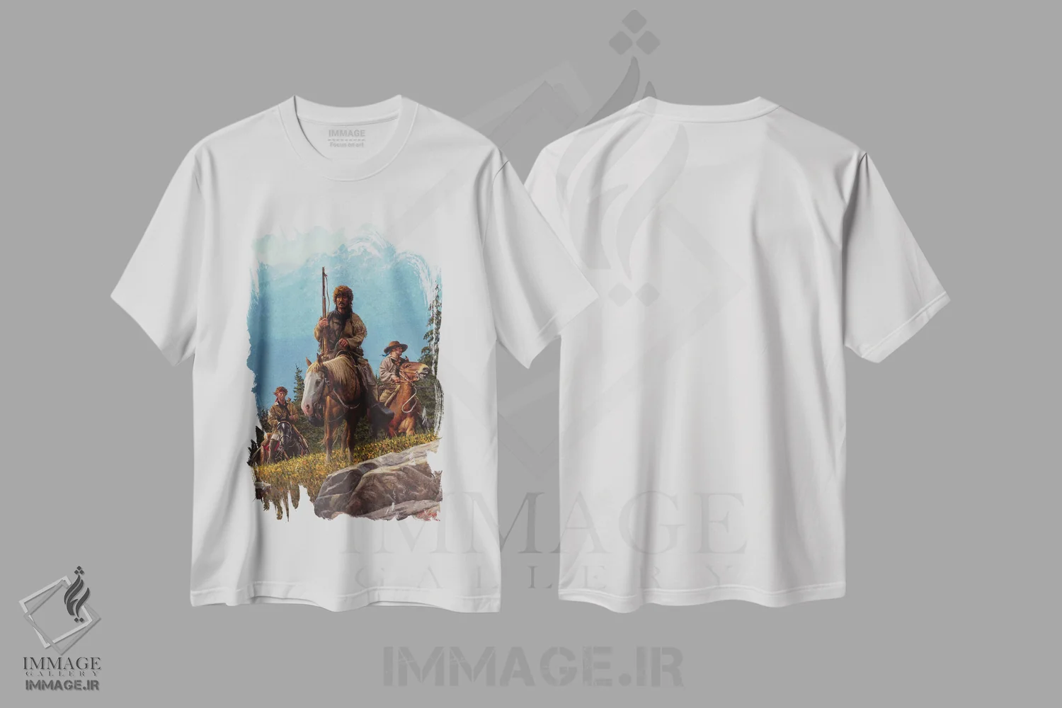 تیشرت سفید طرح دار بهشت ناهموار، تزئینی اثر جو ولاسکز | immage.ir