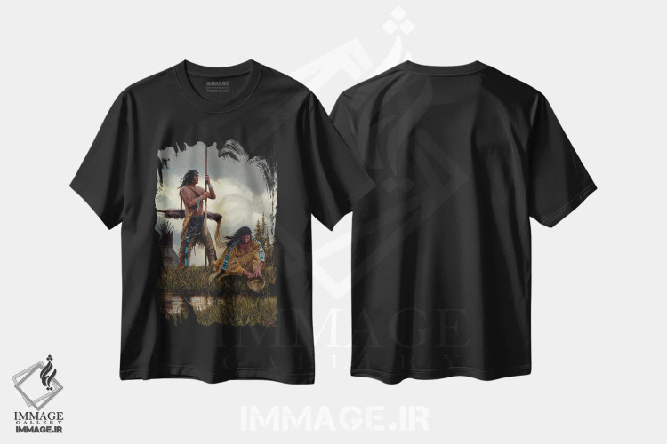 تیشرت مشکی طرح دار با هم، تزئینی اثر جو ولاسکز | immage.ir