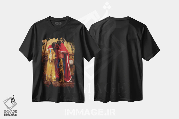 تیشرت مشکی طرح دار دو تبدیل به یک می شوند، تزئینی اثر جو ولاسکز | immage.ir