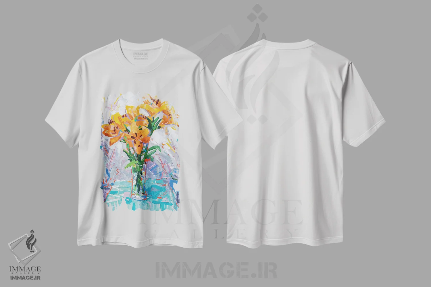 تیشرت سفید طرح دار سوسن ببر ۲، دکور معاصر اثر جوزف ویلانوا | فروشگاه ایماژ