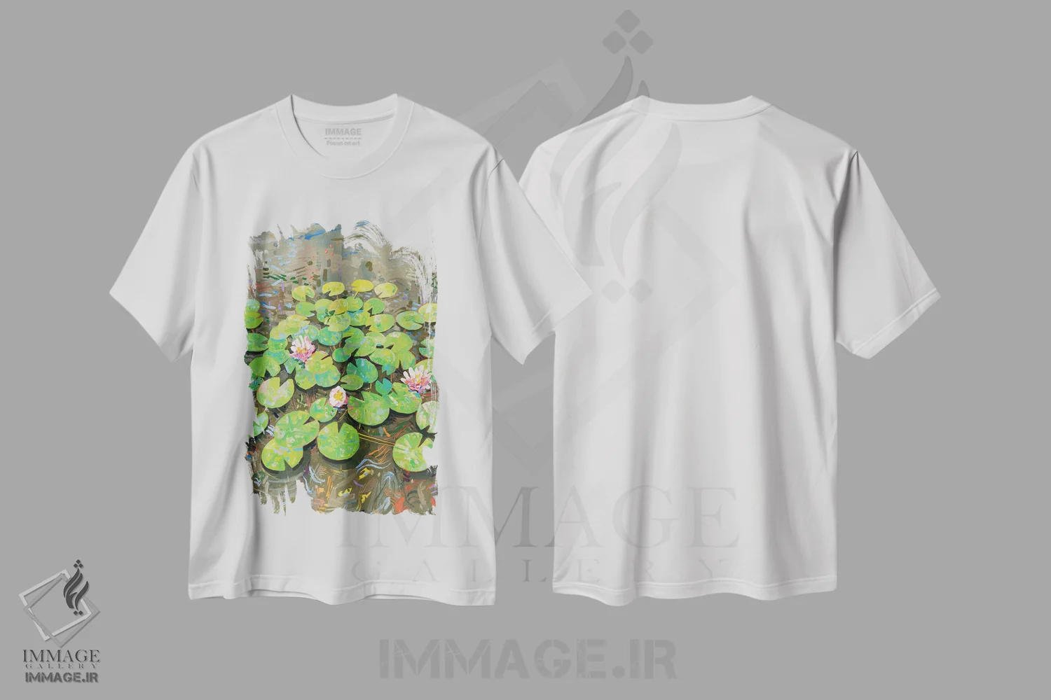 تیشرت سفید طرح دار برکهٔ سوسن تاسمانی ۴۶، دکور معاصر اثر جوزف ویلانوا | immage.ir
