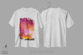 تیشرت سفید طرح دار آسمان رنگین کمانی ۲۷، آبستره اثر جوزف ویلانوا | immage.ir