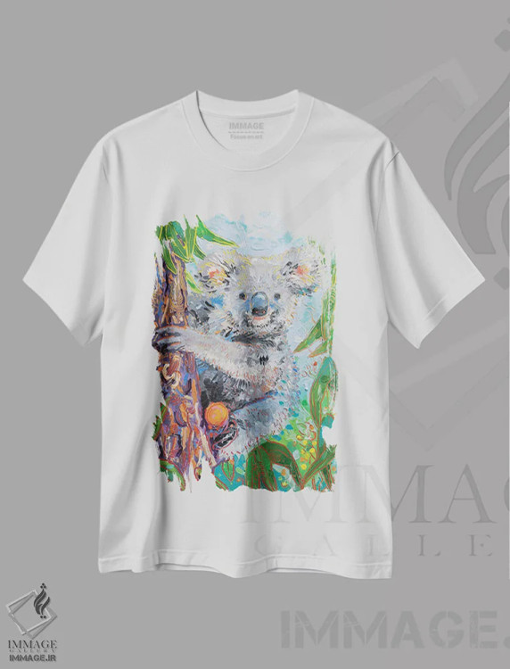 تیشرت سفید طرح دار کوالا، دکور معاصر اثر جوزف ویلانوا | immage.ir