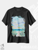 تیشرت مشکی طرح دار مسیر ساحلی ۱۲، آبستره اثر جوزف ویلانوا | immage.ir