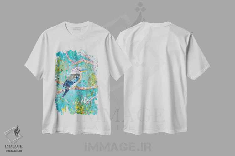 تیشرت سفید طرح دار کوکابورای بال آبی، دکور معاصر اثر جوزف ویلانوا | immage.ir