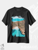تیشرت مشکی طرح دار خلیج جزیره دنج و خلوت، مدیوم اثر جیمز وودیکا | فروشگاه ایماژ