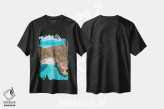 تیشرت مشکی طرح دار خلیج جزیره دنج و خلوت، مدیوم اثر جیمز وودیکا | فروشگاه ایماژ