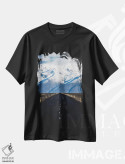 تیشرت مشکی طرح دار جاده کوهستانی ایسلند، مدیوم اثر جیمز وودیکا | فروشگاه ایماژ