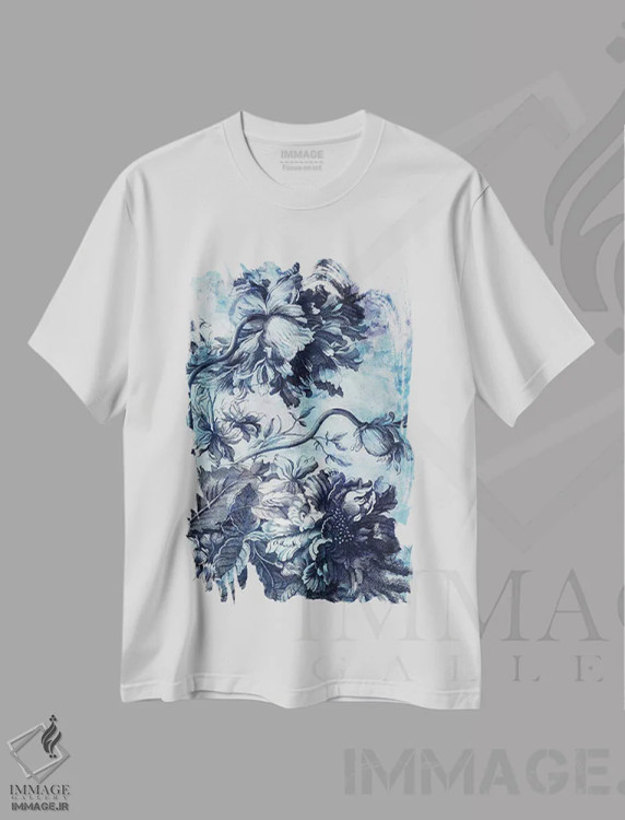 تیشرت سفید طرح دار شکوفه بوهمیا، دکور بوهمی اثر جکی ون توبل | immage.ir