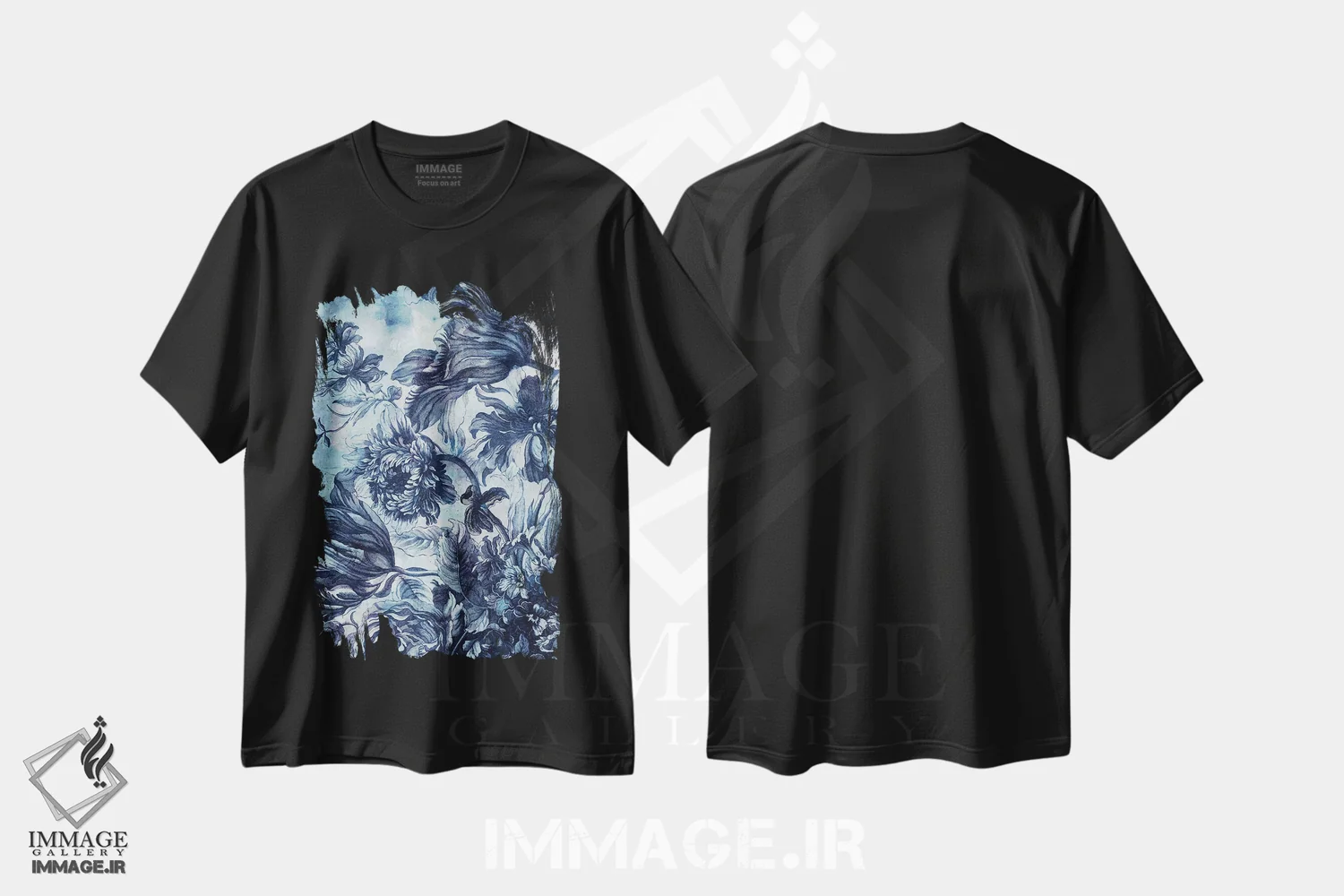 تیشرت مشکی طرح دار شکوفه بوهمیا ۲، دکور بوهمی اثر جکی ون توبل | immage.ir