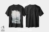 تیشرت مشکی طرح دار مه صبحگاهی I، آبستره اثر جکی ون توبل | فروشگاه ایماژ
