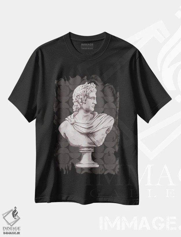 تیشرت مشکی طرح دار روم قدیمی II B2، دکور معاصر اثر جکی ون توبل | فروشگاه ایماژ