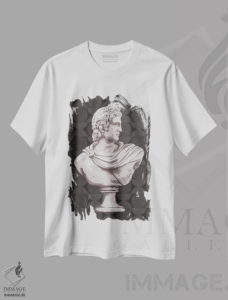 تیشرت سفید طرح دار روم قدیمی II B2، دکور معاصر اثر جکی ون توبل | immage.ir