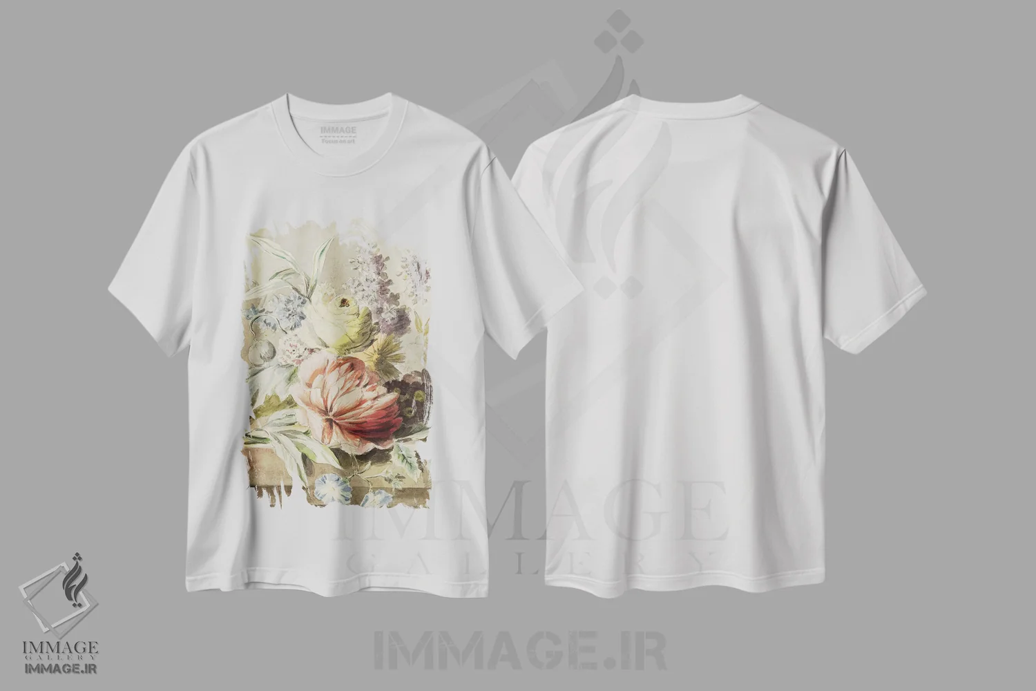 تیشرت سفید طرح دار گل فروش، دکور معاصر اثر جکی ون توبل | immage.ir