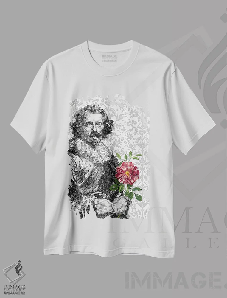 تیشرت سفید طرح دار رمانتیک، دکور معاصر اثر جکی ون توبل | immage.ir