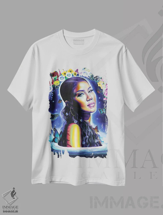 تیشرت سفید طرح دار جنه، مدیوم اثر جناویو لویی | immage.ir