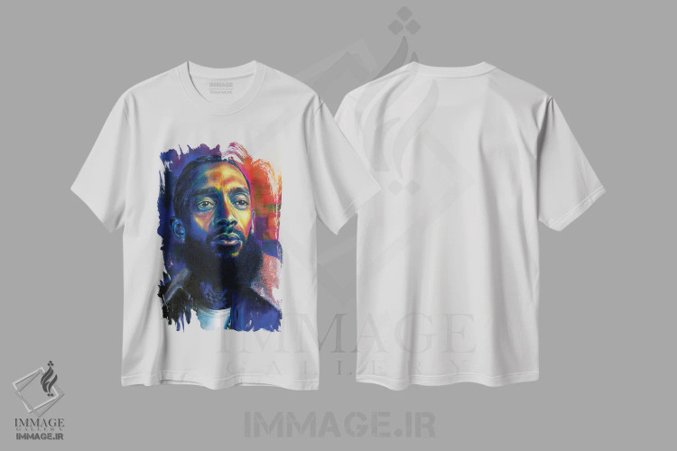 تیشرت سفید طرح دار نیپسی، مدیوم اثر جناویو لویی | فروشگاه ایماژ