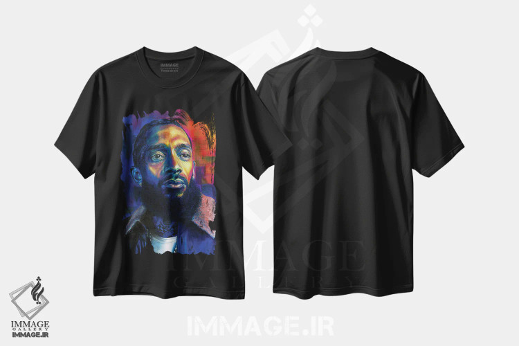 تیشرت مشکی طرح دار نیپسی، مدیوم اثر جناویو لویی | immage.ir