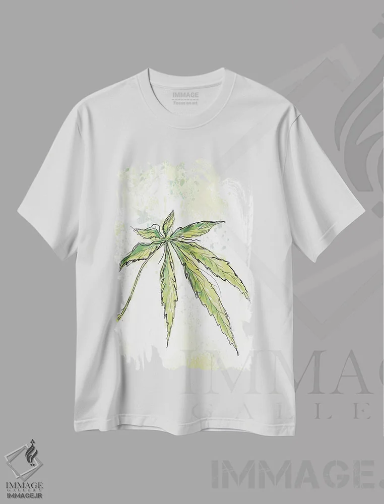 تیشرت سفید طرح دار رویای آبی، هنر فاخر معاصر اثر یان وایس | فروشگاه ایماژ