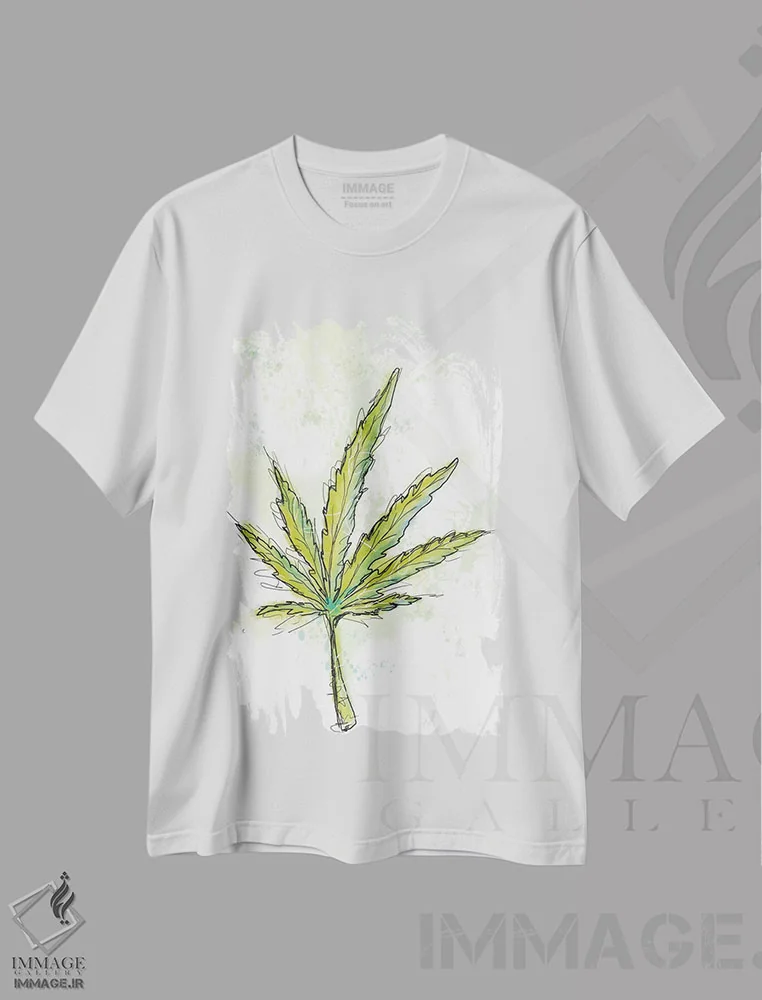 تیشرت سفید طرح دار شفق شمالی، هنر فاخر معاصر اثر یان وایس | immage.ir