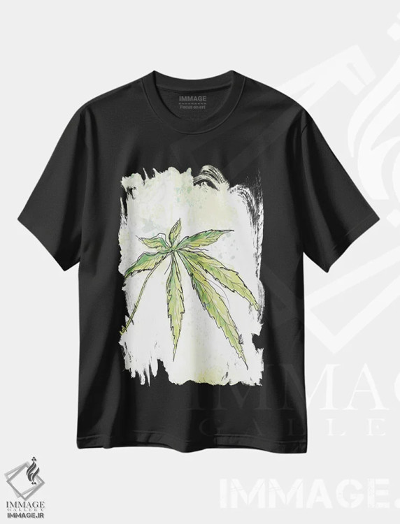 تیشرت مشکی طرح دار رویای آبی، هنر فاخر معاصر اثر یان وایس | immage.ir