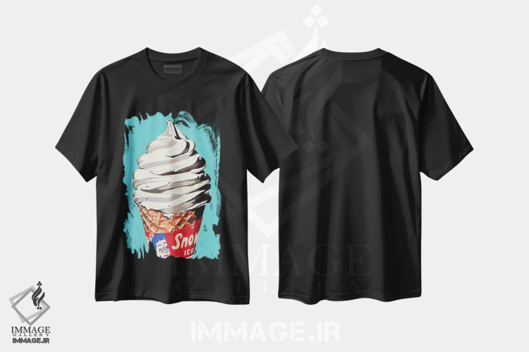 تیشرت مشکی طرح دار بستنی، دکور معاصر اثر استودیو جن وانگ | immage.ir
