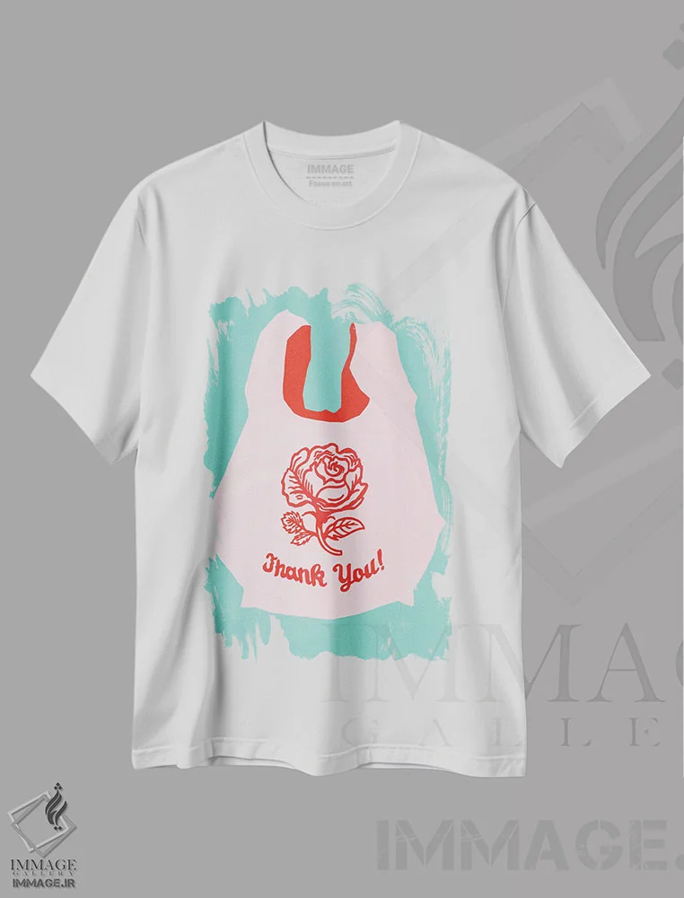 تیشرت سفید طرح دار سپاسگزارم II، دکور معاصر اثر استودیو جن وانگ | immage.ir