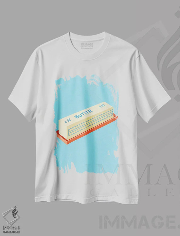 تیشرت سفید طرح دار کرهٔ آبی، دکور معاصر اثر استودیو جن وانگ | فروشگاه ایماژ