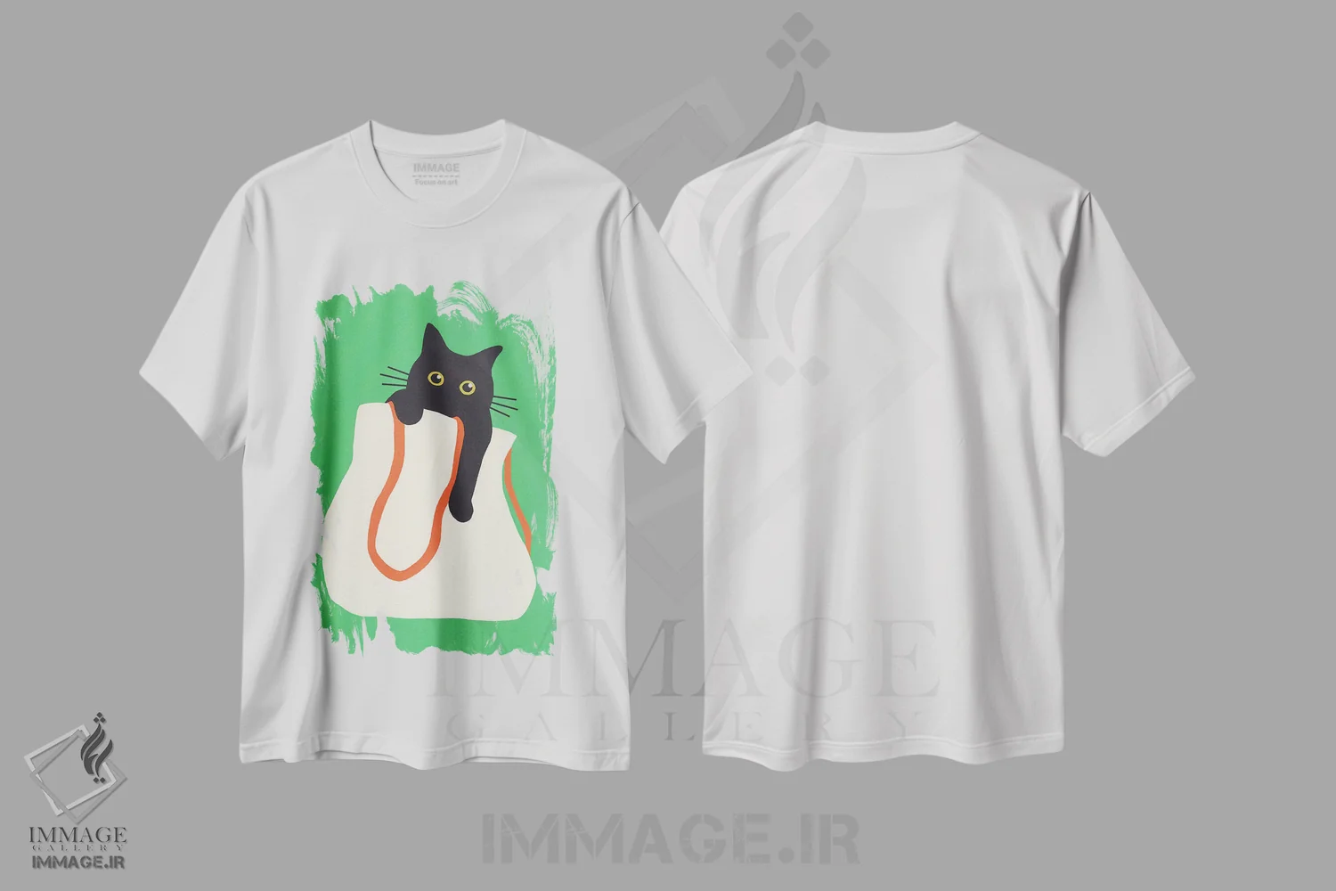 تیشرت سفید طرح دار گربه در کیف، دکور معاصر اثر استودیو جن وانگ | immage.ir