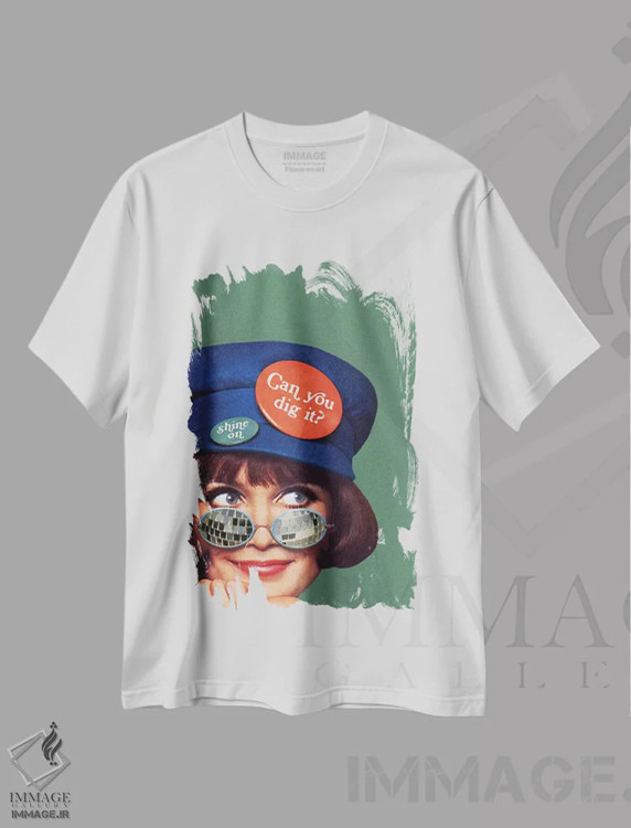 تیشرت سفید طرح دار عالی، عکاسی ترکیبی اثر جولیا والک | فروشگاه ایماژ