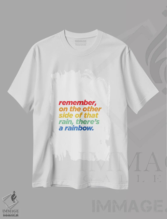 تیشرت سفید طرح دار روی روشن، تزئینی اثر جولیا والک | immage.ir