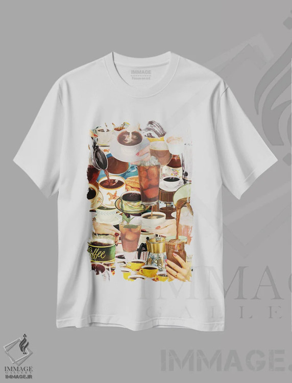 تیشرت سفید طرح دار بیدار شو و واقعیت را ببین، تزئینی اثر جولیا والک | immage.ir