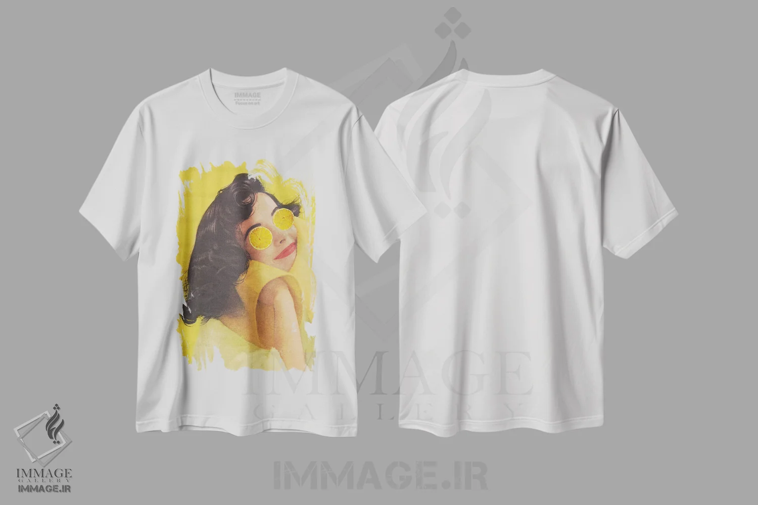 تیشرت سفید طرح دار از روزت نهایت استفاده را ببر، تزئینی اثر جولیا والک | immage.ir