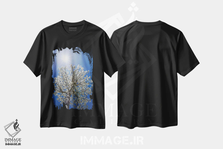 تیشرت مشکی طرح دار آثار جینز گالری - immage.ir