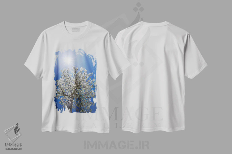 تیشرت سفید طرح دار آثار جینز گالری - فروشگاه ایماژ