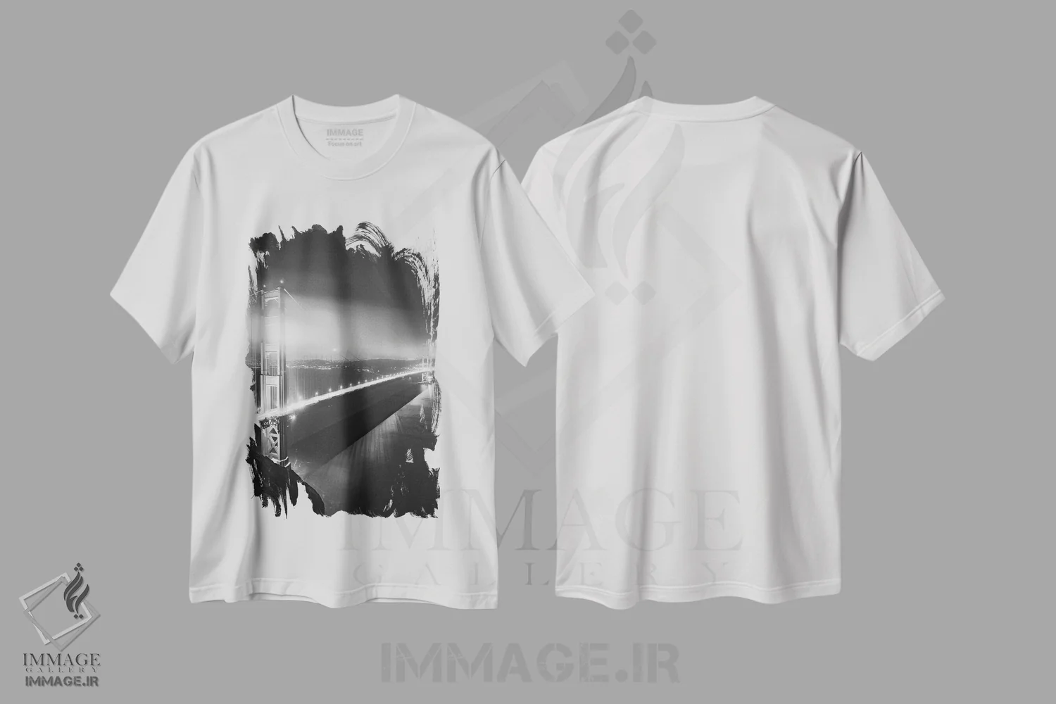 تیشرت سفید طرح دار آثار جینز گالری - immage.ir