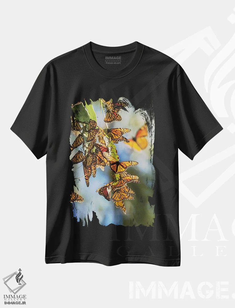 تیشرت مشکی طرح دار آثار جینز گالری - immage.ir