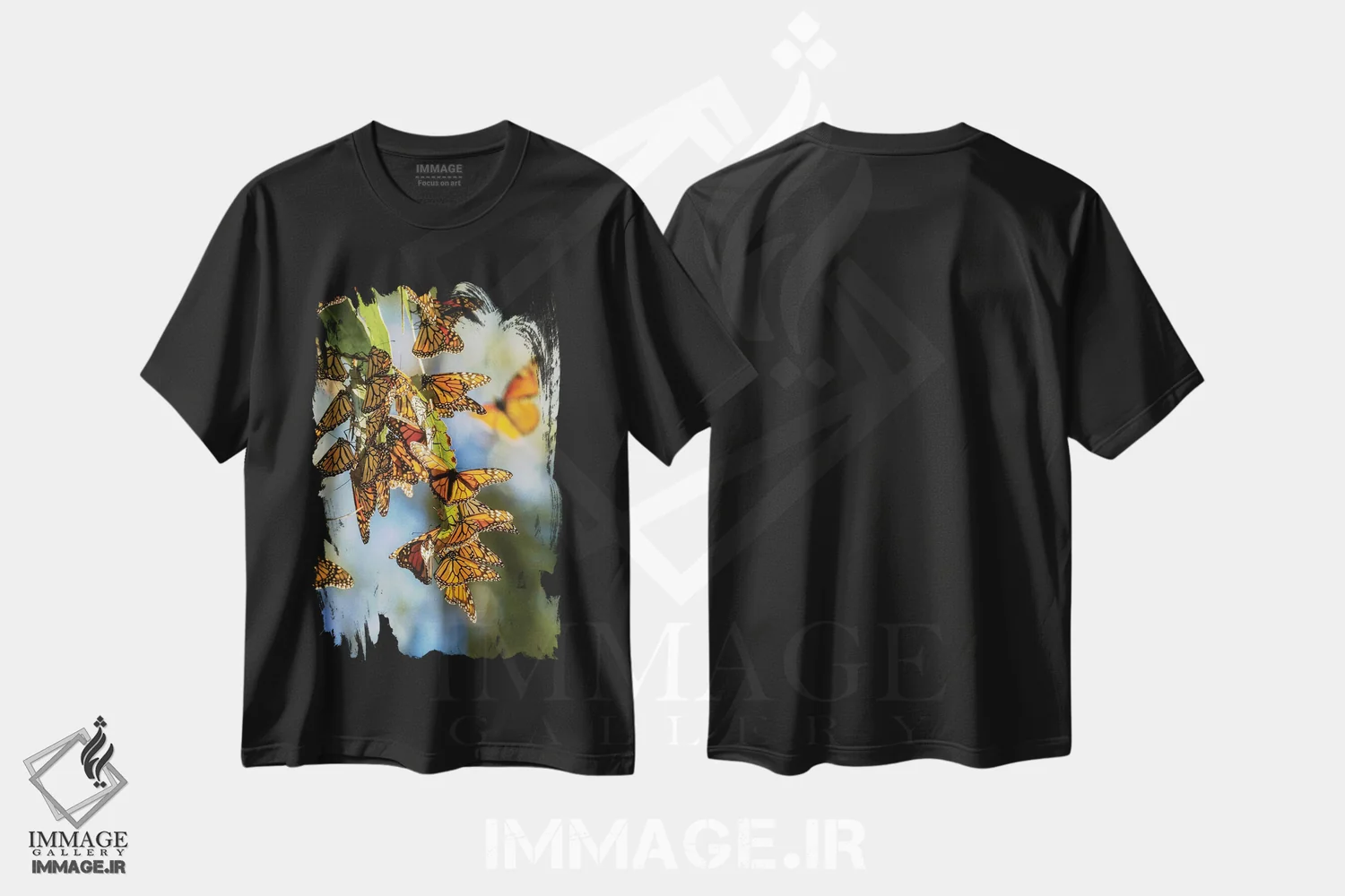 تیشرت مشکی طرح دار آثار جینز گالری - immage.ir