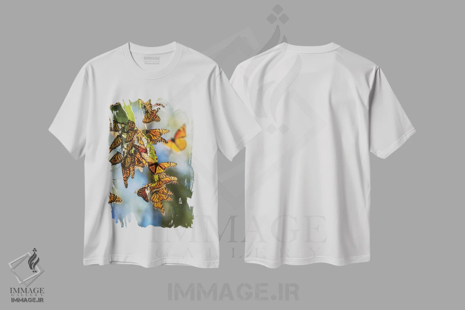 تیشرت سفید طرح دار آثار جینز گالری - فروشگاه ایماژ