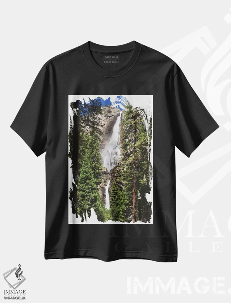 تیشرت مشکی طرح دار آثار جینز گالری - فروشگاه ایماژ